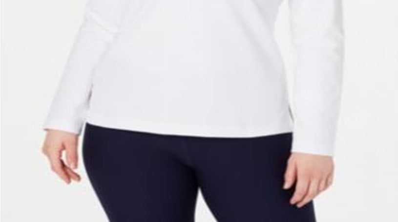 Karen Scott Women's Sport Lace up Sweatshirt Gray Size 2XL