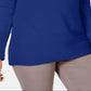 Karen Scott Women's Cotton Boat Neck Sweater Blue Size Medium