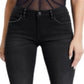 Guess Women's Selah Studded Curve Skinny Jeans Black Size 30