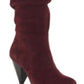 INC International Concepts Women's Fabric Pointed Toe Knee High Fashion Shoes Red Size 6 M