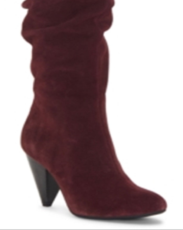 INC International Concepts Women's Fabric Pointed Toe Knee High Fashion Shoes Red Size 6 M