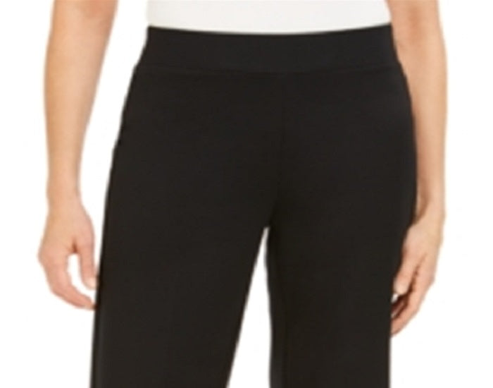 JM Collection Women's Wide Leg Pull on Pants Black Size X-Small