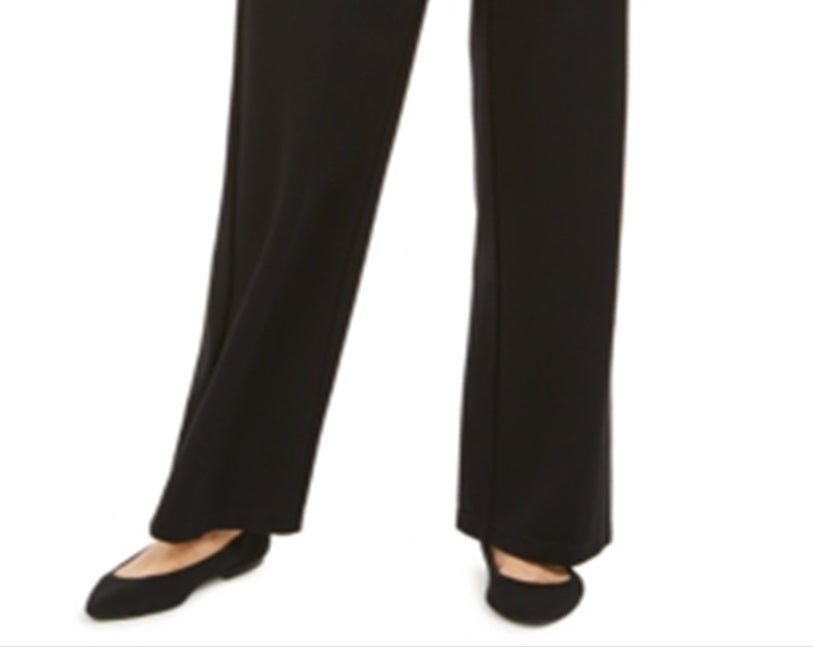 JM Collection Women's Wide Leg Pull on Pants Black Size X-Small