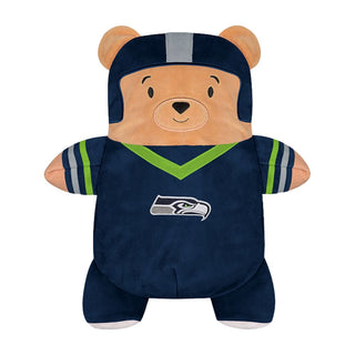 Cubcoats Boy's Toddler Seattle Seahawks 2-in-1 Transforming Full-Zip Hoodie & Soft Plushie Blue
