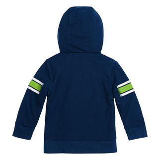 Cubcoats Boy's Toddler Seattle Seahawks 2-in-1 Transforming Full-Zip Hoodie & Soft Plushie Blue