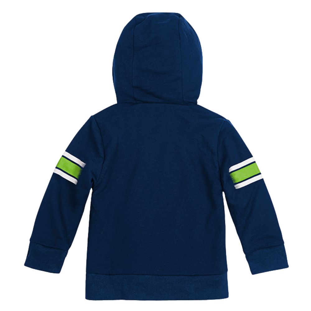 Cubcoats Boy's Toddler Seattle Seahawks 2-in-1 Transforming Full-Zip Hoodie & Soft Plushie Blue