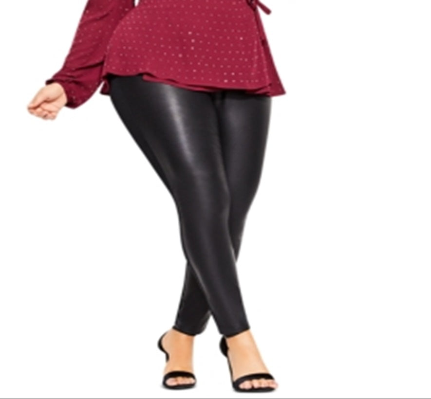 City Chic Women's Plus Embellished Surplice Wrap Top Red Size 22W