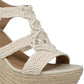 Sun + Stone Women's Esme Strappy Open Toe Wedges White Size 8 Medium