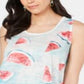 Style & Co Women's Graphic Print Swing Tank Top White Size X-Large