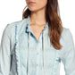 Lucky Brand Women's Cotton Tuxedo Top Blue Size Large