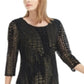 Alfani Women's Printed Super Tunic Black Size Petite
