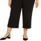 Alfani Women's Plus Belted Hardware Detail Culotte Pants Black Size -20W