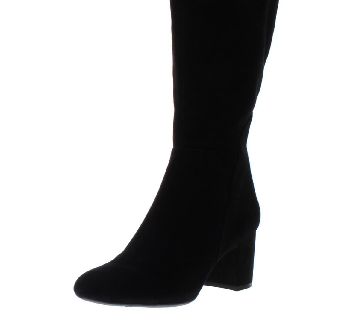 INC International Concepts Women's Block Heel Zip up Suede Dress Boots Black Size 6