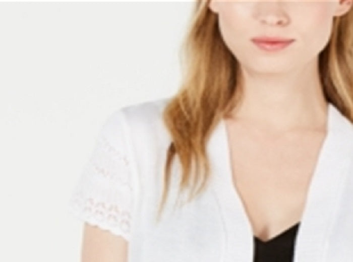 Robbie Bee Women's Knit Shrug White Size Petite L