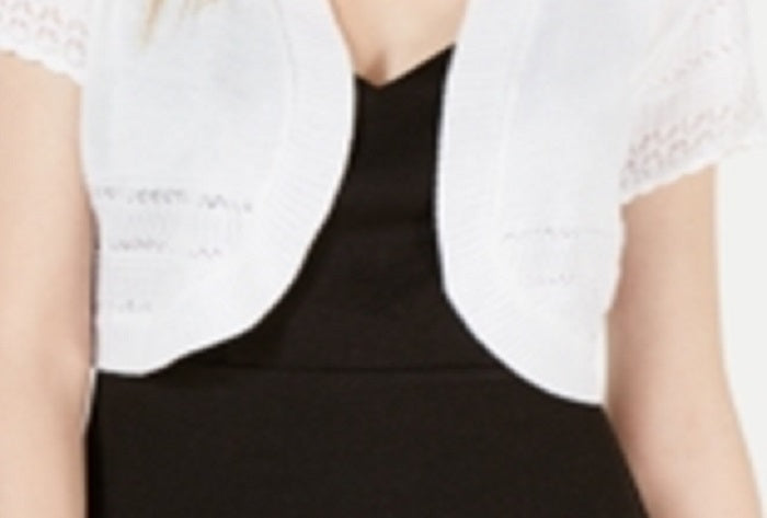 Robbie Bee Women's Knit Shrug White Size Petite L