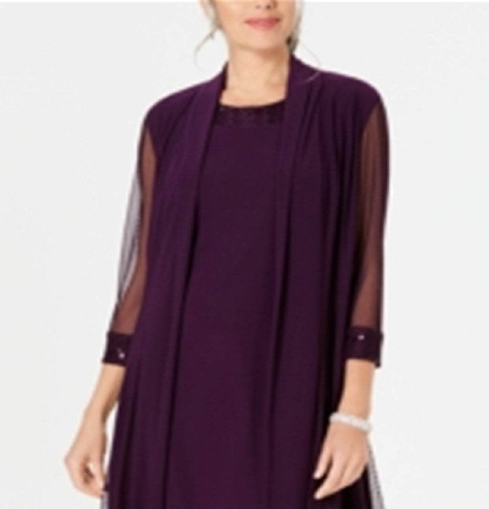 R & M Richards Women's Jacket & Dress Purple Size 10 Petite
