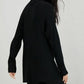 Bar III Women's Zip Back Ribbed Sweatshirt Black Size XL