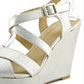 Style & Co Women's Rachey1 Platform Wedge Sandal Black Size 8 M