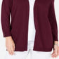 Karen Scott Women's Petite Open-Front Cardigan Merlot Size PM