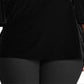 Ralph Lauren Women's Plus Velvet Flutter Sleeve T-Shirt Black Size 3X