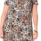 NY Collection Women's Plus Cold Shoulder Party Maxi Dress Brown Size 2X