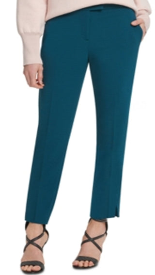 DKNY Women's Foundation Slim Pants - Cyan Blue Size 8