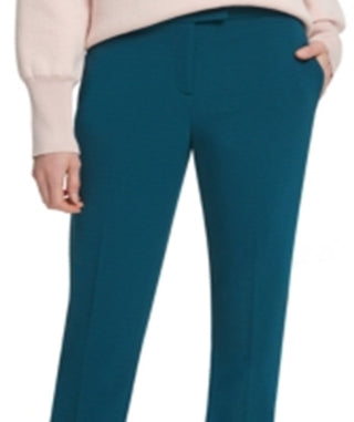 DKNY Women's Foundation Slim Pants - Cyan Blue Size 8