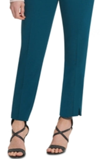 DKNY Women's Foundation Slim Pants - Cyan Blue Size 8