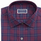 Club Room Men's Classic Regular Fit Stretch Twill Houndstooth Plaid Dress Shirt Red Size 15X32X33