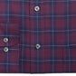 Club Room Men's Classic Regular Fit Stretch Twill Houndstooth Plaid Dress Shirt Red Size 15X32X33