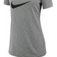 Nike Women's Scoop Neck Short Sleeve Graphic T-Shir Gray Size Medium