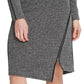 DKNY Women's Chev Knit Pencil Skirt Gray Size 6