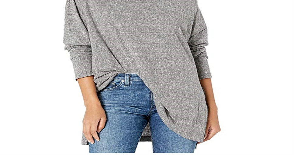 Free People Women's Bella Vista Tunic Top Grey Size Large