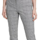 DKNY Women's Essex Plaid Slim Leg Ankle Pants Gray Size 14