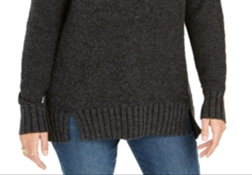 Style & Co Women's Cowl-Neck Sweater Grey Size Large