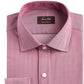 Tasso Elba Men's Herringbone Collared Work Dress Shirt Red Size 17X34-35