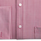 Tasso Elba Men's Herringbone Collared Work Dress Shirt Red Size 17X34-35