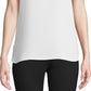 Anne Klein Women's Split Neck Sleeveless Top White Size Small