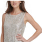 DKNY Women's Mesh Sequined Tank Top Tan Size Medium
