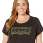 Levi's Women's Plus Perfect Tee W/o Pocket Women's T Shirt Black Size 1X