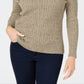 Karen Scott Women's Cotton Marled Knit Sweater Brown Size X-Small