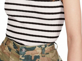 Free People Women's Tank Tops Stripe Fired up Tank Black Size X-Small