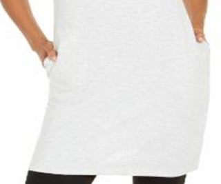 Ideology Women's Short Sleeve Tunic Gray Size XL