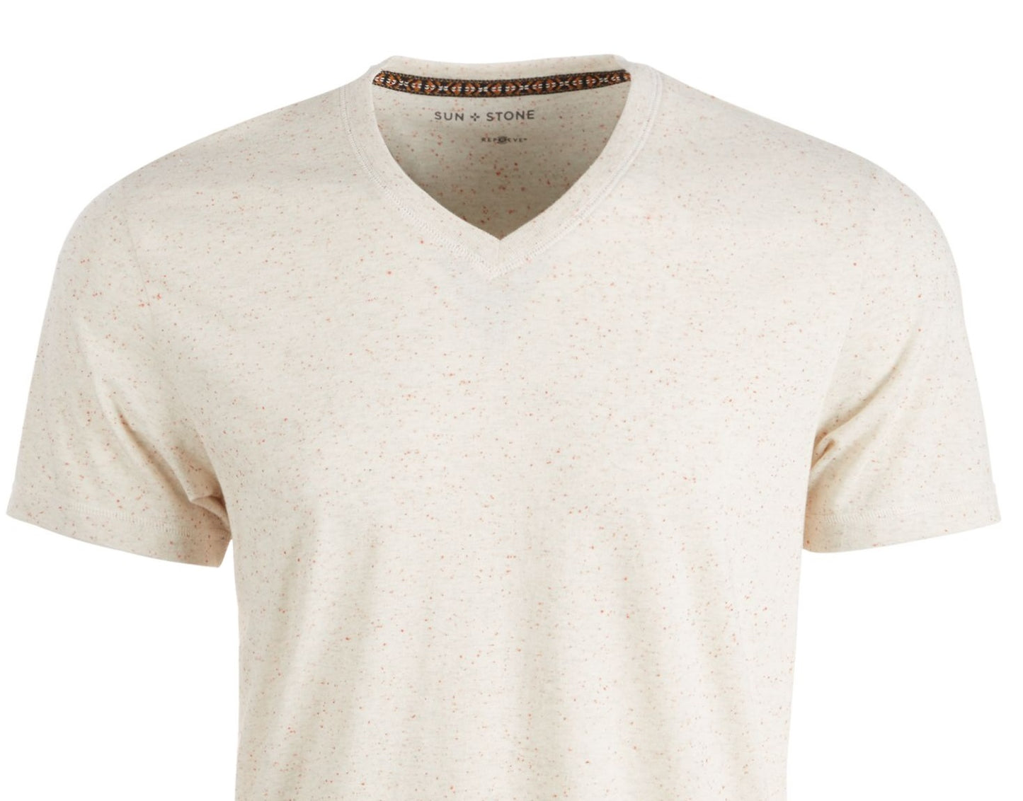 Sun + Stone Men's Speckle Short Sleeve T-Shirt Brown Size X-Large