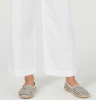 Charter Club Women's Wide Leg Belted Pants White Size 18