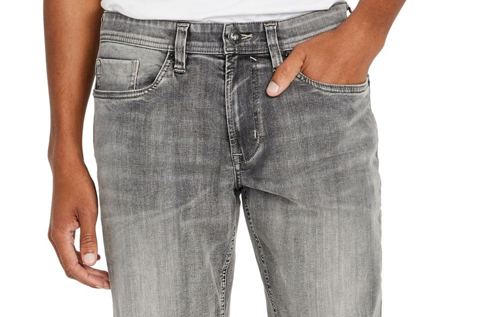 Buffalo David Bitton Men's Evan Denim Slim Classic Straight Jeans Gray Size 36/30