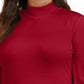 Style & Co Women's Plus Solid Mock Neck Top Red Size 1X