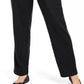 Karen Scott Women's Sport French Terry Ribbon Trim Pants Black Size Large