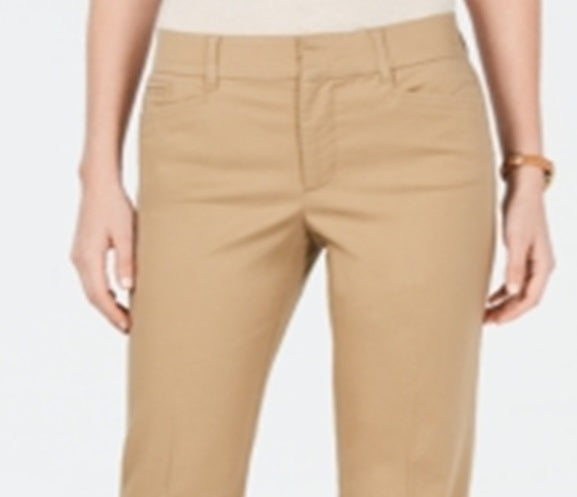 Charter Club Women's Denim Trousers Brown Size 14 Petite