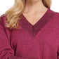 DKNY Women's Glitter Speck Sweater Pink Size S